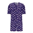 thumbnail image 5 of Tqcoqu Women's Plus Size Pajama Sets Short Sleeve Pjs 2 Piece Top and Shorts Sleepwear Comfy Soft Lounge Sets with Pockets,A-Blue,Women's XL-XXXXXL, 5 of 7