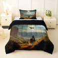 thumbnail image 2 of jejeloiu Western Cowboy Desert Twin Comforter Sets Kids,Fantasy Western Adventure Bedding Set For Boy,Reversible,2pcs, 2 of 8