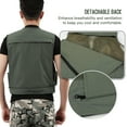 thumbnail image 2 of Men Fishing Jacket with Detachable Back Quick Drying Multi-Pocket Work Vest Outdoor Summer Travel Photo, 2 of 8