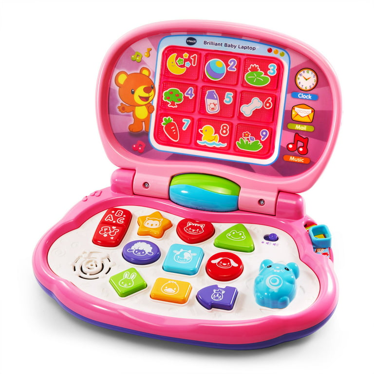 VTech Brilliant Baby Laptop, Learning Toy for Baby, Pink 