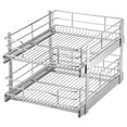 thumbnail image 1 of Heavy Duty 2 Tier Pull Out Cabinet Organizer, Kitchen Under Cabinet Slide Out Shelf, Chrome, 1 of 8