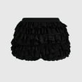thumbnail image 2 of Besolor Womens Ruffle Lace Bloomers Shorts Elastic Waist Cute Bow Front Tiered Pajama Shorts Pj Bottoms Sleepwear, 2 of 5