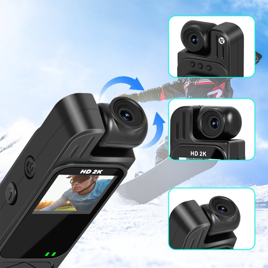 Portable Vlog Camera Pocket Sport Camera 2K Handheld Stabilizer 180 Degree