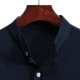 thumbnail image 3 of Playeras Cuello Redondo Hombre Casual Color Sólido Solapa Rayas Camisa De Manga Larga Blusa Superior, 3 of 7
