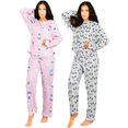 thumbnail image 1 of Set De 2 Pijamas Afelpadas Mujer Unitalla Polar Pantalón Sudadera Ropa Invierno, 1 of 5