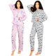 thumbnail image 1 of Set De 2 Pijamas Afelpadas Mujer Unitalla Polar Pantalón Sudadera Ropa Invierno, 1 of 5