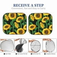 thumbnail image 5 of Kdxio Sunflower Print 2-Piece Sun Shade Front Windshield - Foldable Car Front Window Sunshades For Most Sedans Suv Truck, 5 of 6