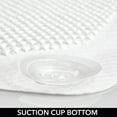 thumbnail image 4 of mDesign Loofah Cushioned Suction Bath Mat for Shower Stall, Bathtub - White, 4 of 6