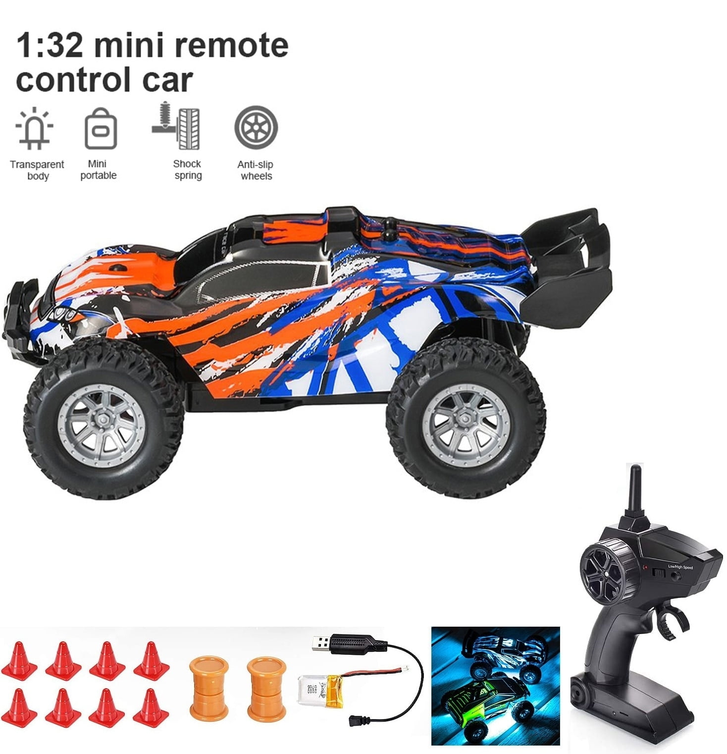 32 RC Car 2.4Ghz 2WD Off-Road Remote Control Trucks Vehicle Electric Car Toys 1