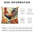 thumbnail image 5 of COMIO Rooster Sunflower Throw Pillow Covers Vintage Chicken Floral Rustic Red Plaid Decorative Pillow Covers for Sofa Bedroom Sofa Bed Decor, 5 of 5