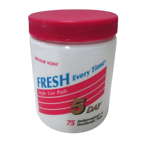 5 Day Antiperspirant And Deodorant Pads, Regular Scent 75 Each, 2