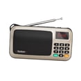 thumbnail image 1 of Reproductor de música manos libres con radio FM USB y pantalla LED, recargable, conector para auriculares dorado, 1 of 5