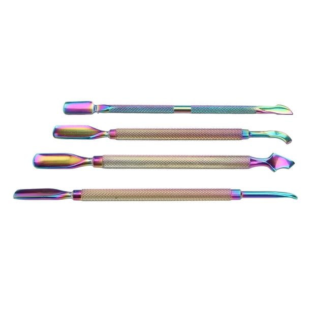 Juego De Empujador De Cutículas De Uñas, Herramientas Para Empujar Cutículas, Eliminación De Esmalte De Gel De Uñas, Paquete Profesional De 4 Herramientas Para Manicura Y