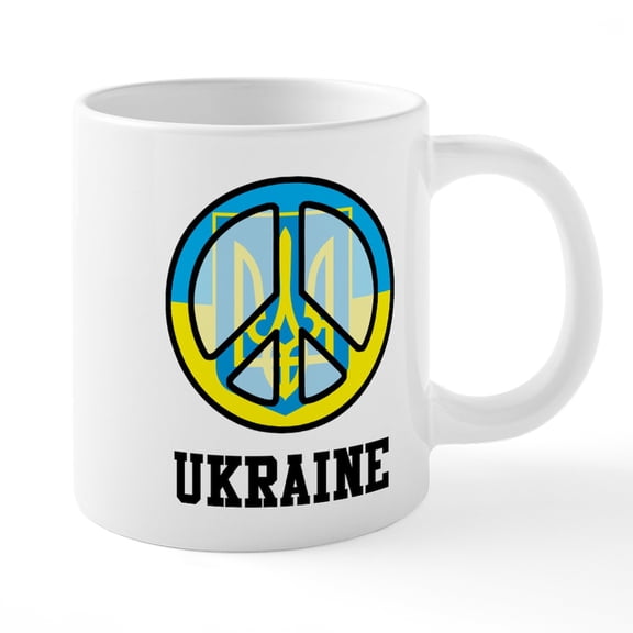 CafePress - Peace1ukraine1 - 20 Oz White Ceramic Mega Mug