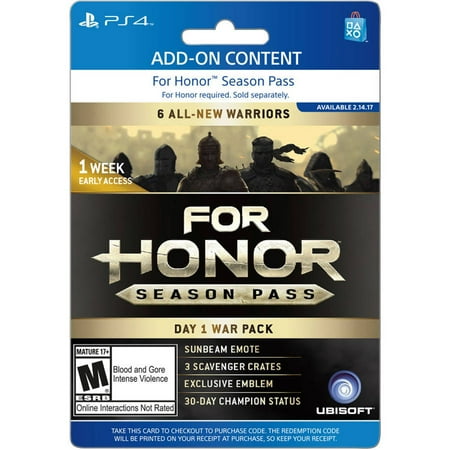 Sony For Honor Season Pass (email delivery)