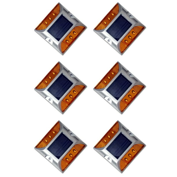 6X Luces LED Solares de Señalización de , Impermeables, para Exteriores, para Caminos, Carreteras y Autopistas.
