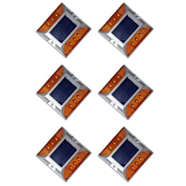 6X Luces LED Solares de Señalización de , Impermeables, para Exteriores, para Caminos, Carreteras y Autopistas.