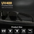 thumbnail image 3 of Classic Polarized Sunglasses for Men and Women Retro Style Semi Rimless Frame Sun Glasses 100% UV Protection Goggles, 3 of 11