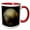 Red/White, variant on 3drose, Solar System - Pluto (former Planet), 11oz Two-tone Red Mug