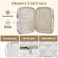 thumbnail image 6 of XYZCANDO Blooming Florals Bible Covers for Women Quilted Bible Carrying Case with Handle Lightweight Zipper Bible Cover Protective Bible Carrying Case Bag with Tote Handle, 6 of 7