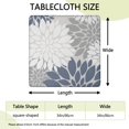 thumbnail image 2 of Blue Floral and Petal Pattern Square Fitted Tablecloth with Elastic Edge,Square Table Cover,Washable Elastic Table Cover for Home Kitchen Party Decor 34"x34", 2 of 6