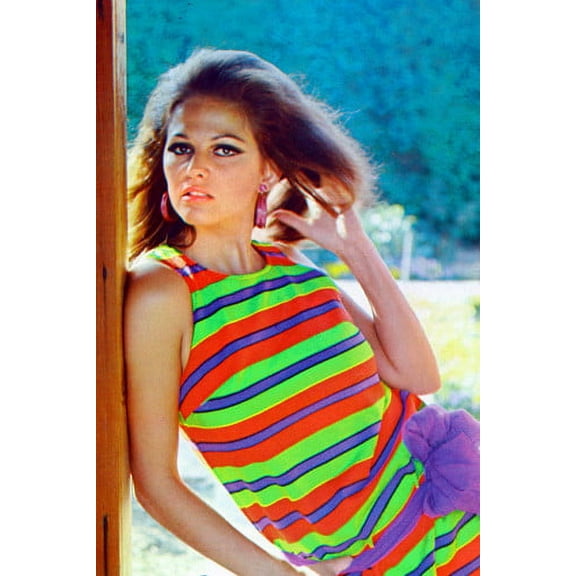 Claudia Cardinale Colorful Dress 24x36 Poster