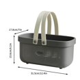 thumbnail image 2 of Bdday Large Portable Shower Caddy with Soft Silicone Carrying Handle, Bathroom Organizer Basket, Plastic Bath Tote, Dries Quickly with Drainage Holes, 2 of 4
