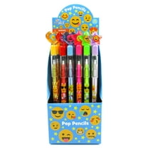 24 Pcs Emoji Multi Point Pencils for Birthday Goody Bag Classroom Party Favors