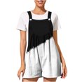thumbnail image 2 of Pantalons Femmes Mode Été Casual Bretelles Sans Manches Combinaison Blanc M, 2 of 4