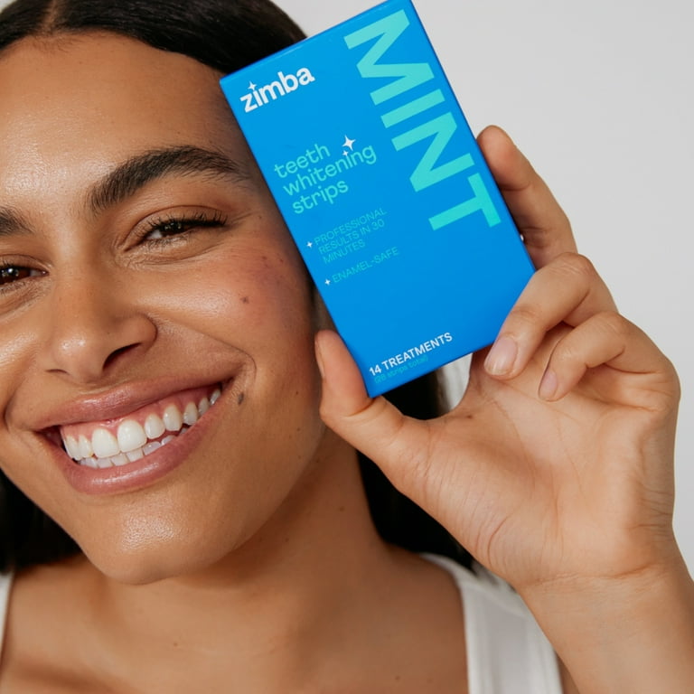 Zimba Teeth Whitening Strips Enamel Safe Vegan Teeth Whitener 28 Strips 14 Treatments Mint Shop Black Friday Deals for 2024 Walmart