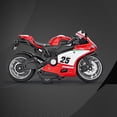 thumbnail image 3 of Alloy Diecast 1/12 Motorcycle Model Pull Back w/ Music Light Decoration Age 3-6 red, 3 of 8