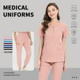 thumbnail image 2 of VIAOLI Scrubs Set - Stretchy Polyester-Spandex Medical Nursing Uniform for Women, 7 Colors, S-XXL, Uniformes Medicos Mujer, 2 of 7