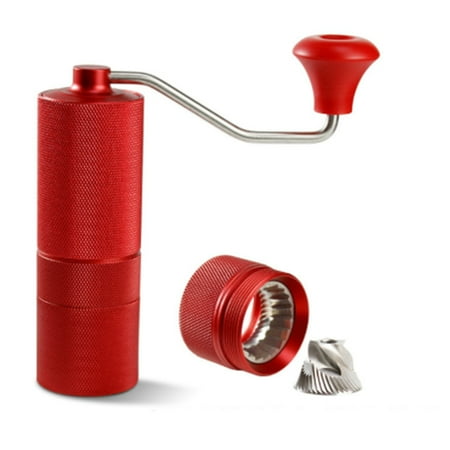 

Manual Coffee Grinder Capacity Hand Adjustable Steel Core Burr for Kitchen Red
