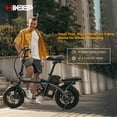 thumbnail image 4 of Vélo Électrique pour Adultes, Moteur 600W, Vélo Électrique Flottant pour les Trajets, Batterie 48V 10Ah, UL2849, 4 of 7