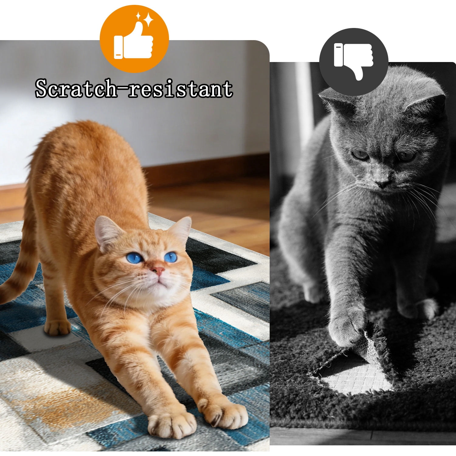 3 Piece Kitchen Rug Set, Non-Slip And Washable, Abstract Pattern Kitchen Hallway Rug, Soft And Comfortable, Suitable For Sinks, Floors, Entrances, Hallways and Bathrooms