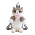 thumbnail image 4 of Mochila informal con forma de gato para mujer, ideal para [rango de edad], con un animal de peluche. Gris parduzco, 4 of 9