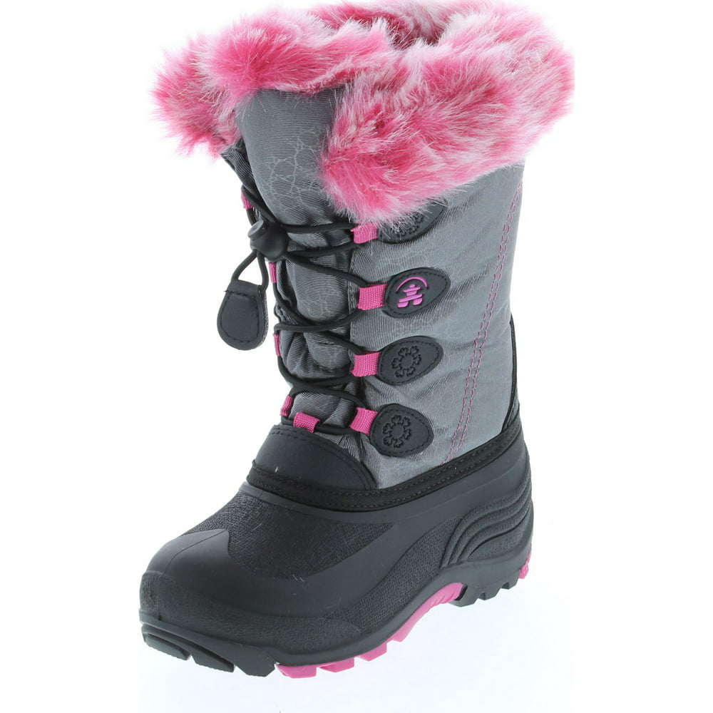 Kamik - Girls Snow Gypsy Faux Fur Insulated Snow Boots - Walmart.com ...