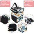thumbnail image 2 of Daisy Foldable Car Trash Bin with Lid, Leak-proof Mini Trash Can for Car, Hanging Storage Bag Included, 2 of 6