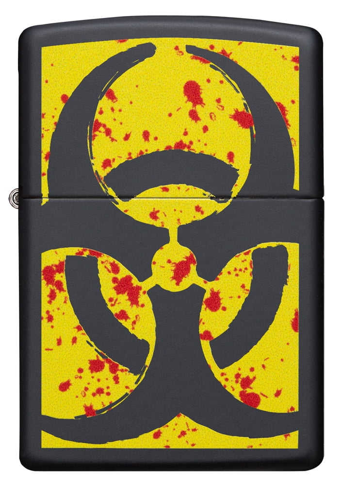 Zippo Black Matte Biohazard Windproof Pocket Lighter