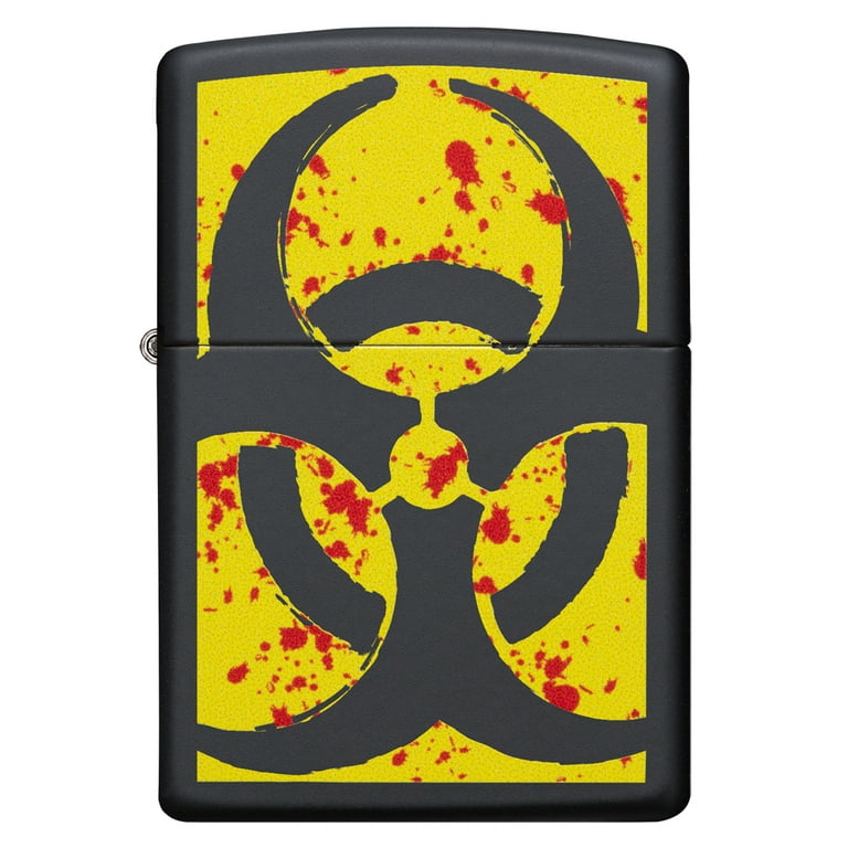 Zippo Black Matte Biohazard Windproof Pocket Lighter