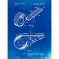 thumbnail image 2 of Borders, Cole 19x24 White Modern Wood Framed Museum Art Print Titled - PP1133-Faded Blueprint White Out Tape Patent Poster, 2 of 4