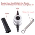 thumbnail image 4 of Latest Double Head Sheet Metal Cutter, Electric Drill Nibbler Cutting Tool Kit, 4 of 5