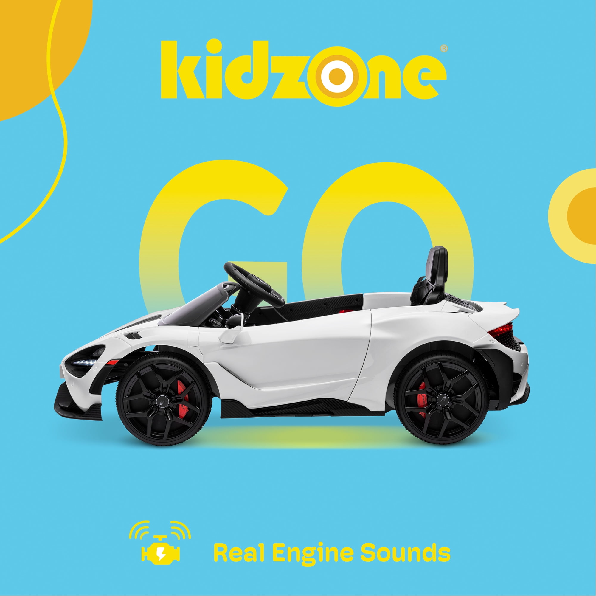 Kidzone 12V Licensed McLaren 765LT Kids Ride On Sports Car