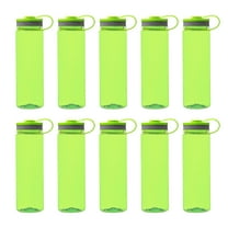 Wide Mouth Water Bottles 26 oz. Set of 10, Bulk Pack - BPA Free, Great for Gym, Camping, Backpacking, School - Lime Green