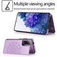 thumbnail image 3 of Design for Samsung Galaxy S20 FE/S20 Fan Edition 5G Wallet Case,PU Leather Phone Case with Screen Protector Card Holder,Stand Shockproof Flip Protective Cover for S20fe5g Women 6.5 inch Purple, 3 of 6