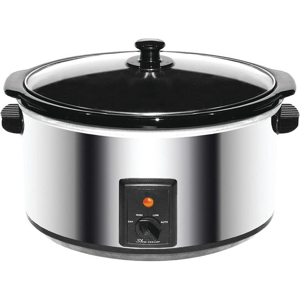 Slow Cooker, 8 Quart, Stainless Steel