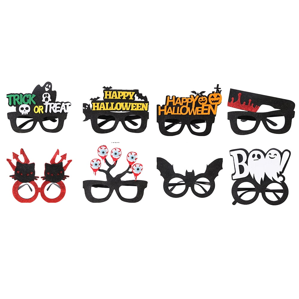 8 Pack Halloween Funny Glasses Theme Party Eyeglasses Glasses for Halloween Party Decoration
