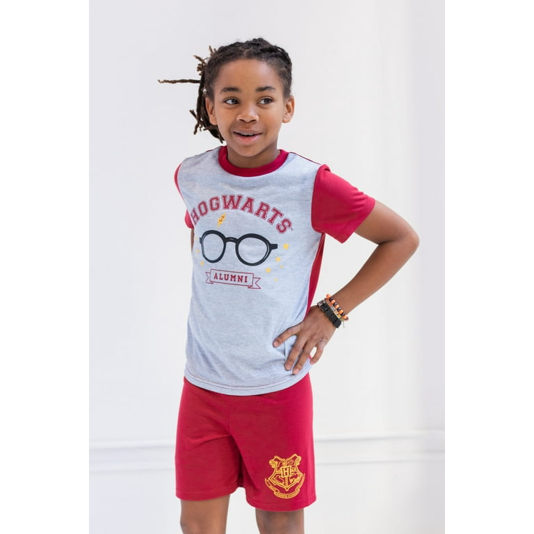 Harry Potter Gryffindor Big Boys Pajama Shirt and Shorts Black 14 16 Walmart