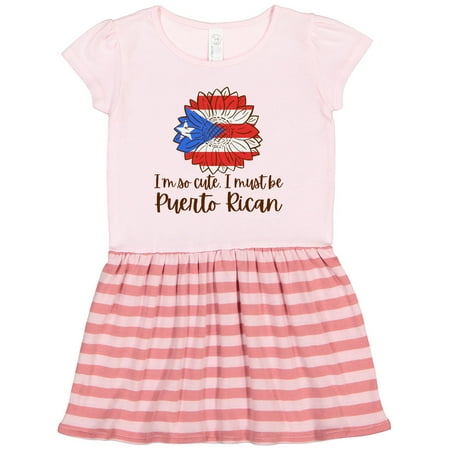 

Inktastic I m So Cute I Must Be Puerto Rican Sunflower Gift Toddler Girl Dress