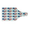 thumbnail image 2 of American Flag Cutting Board, Heart with Flag Patriot Pattern Modern American Day Graphic Print, Decorative Tempered Glass Cutting and Serving Board, Wine Bottle Shape, White Red, by Ambesonne, 2 of 5